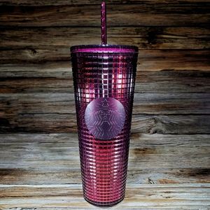 Starbucks Christmas Winter 2020 Plum Grid Tumbler
